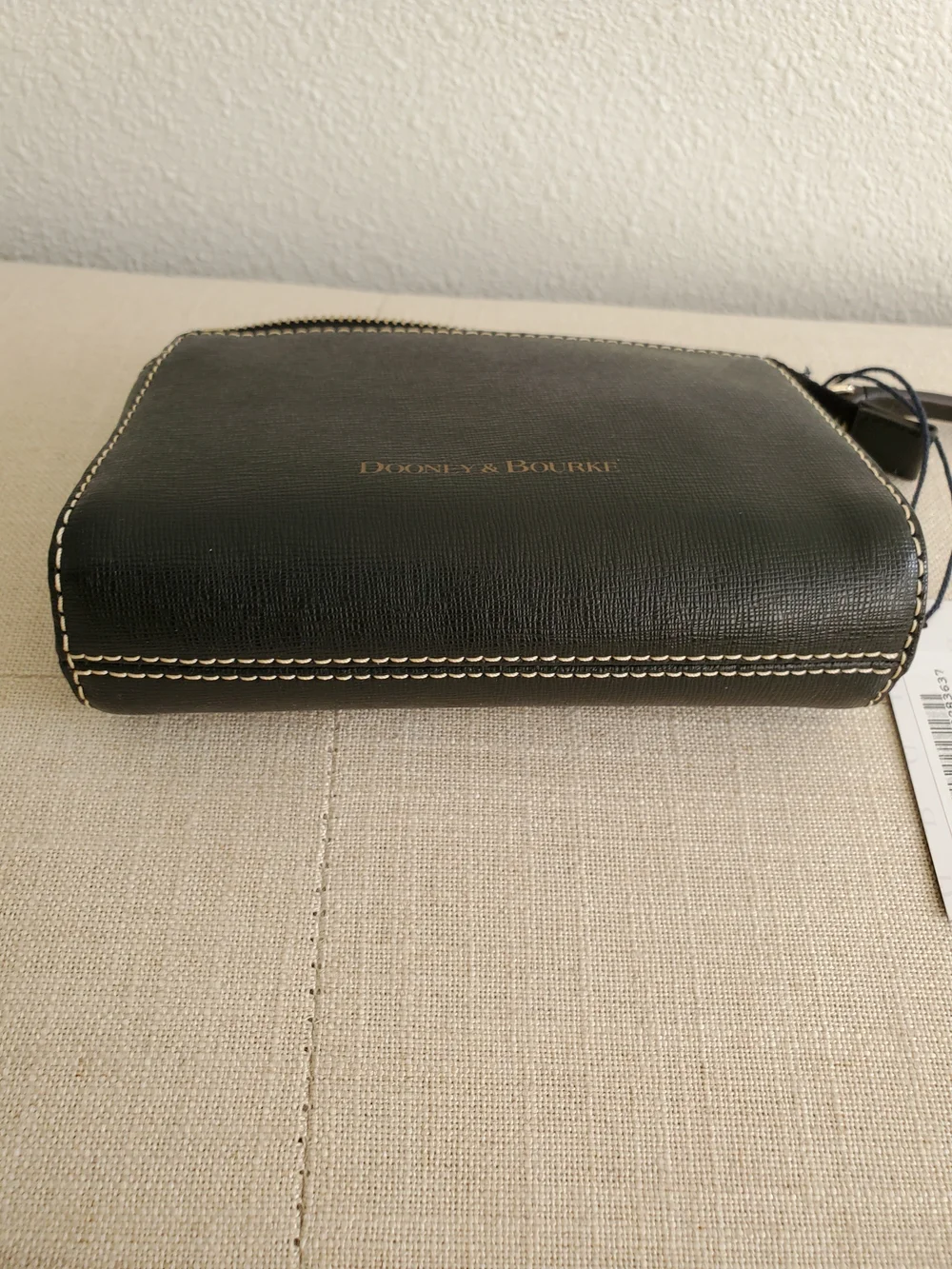 Dooney & Bourke Black Saffiano Leather Cosmetic Pouch